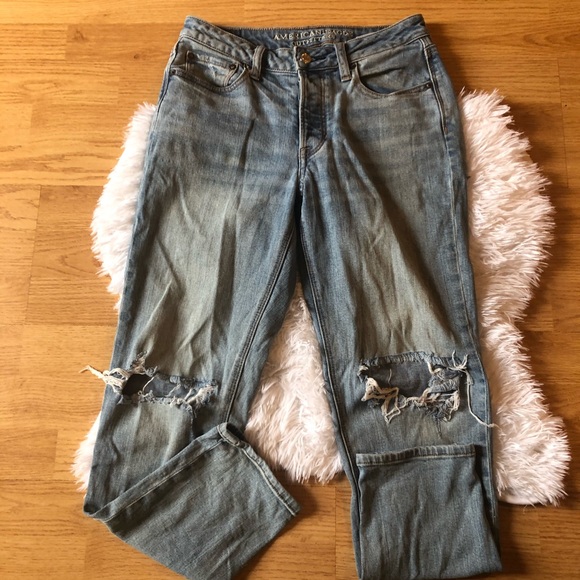 Button Fly American Eagle Vintage Hi-Rise Jeans - Picture 3 of 5